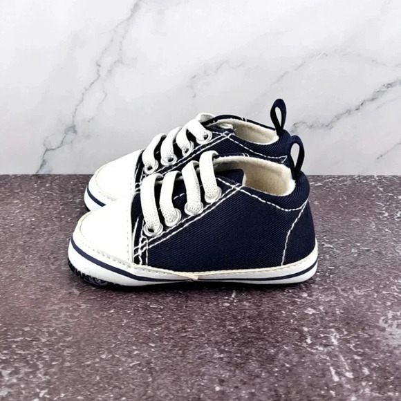Little Me Other - Little Me Infant Soft Bottom Shoes - Navy Blue/White sz 3-6 month